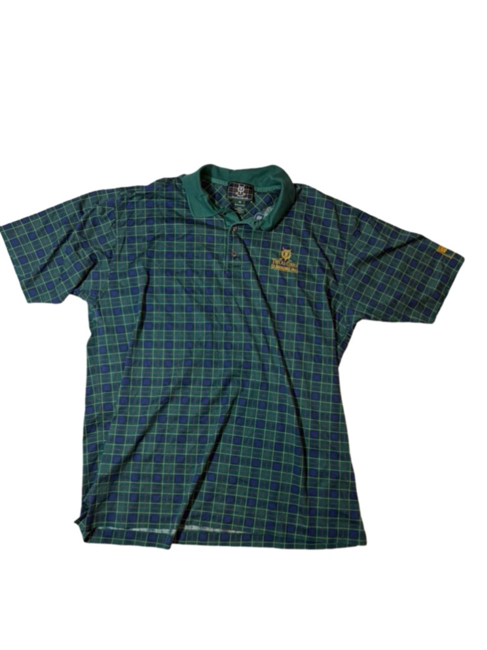 St Andrews Links Tartan Polo XL Made Italy Merc Cotton Hartmann Sachs